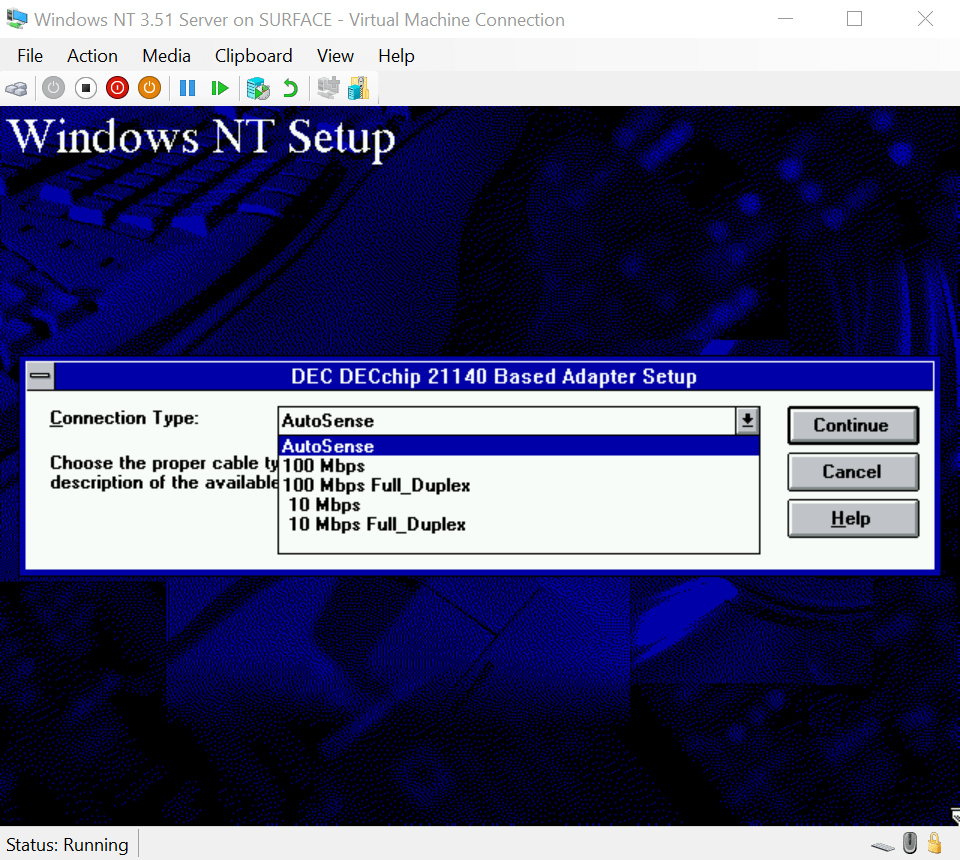 Windows NT 3.51 Network Adapter Message 2