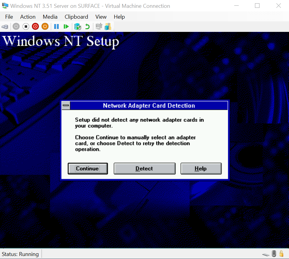 Windows NT 3.51 Network Card Message 1