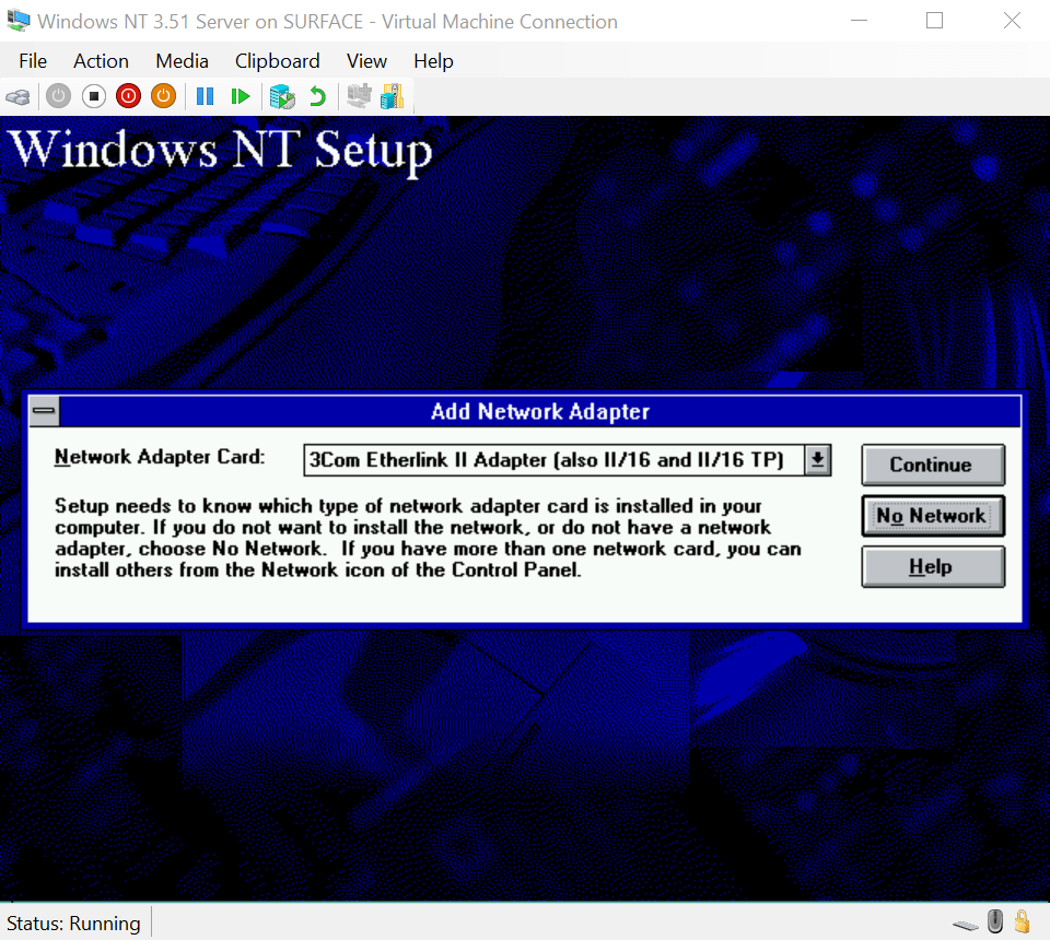 Windows NT 3.51 Network Card Message 3