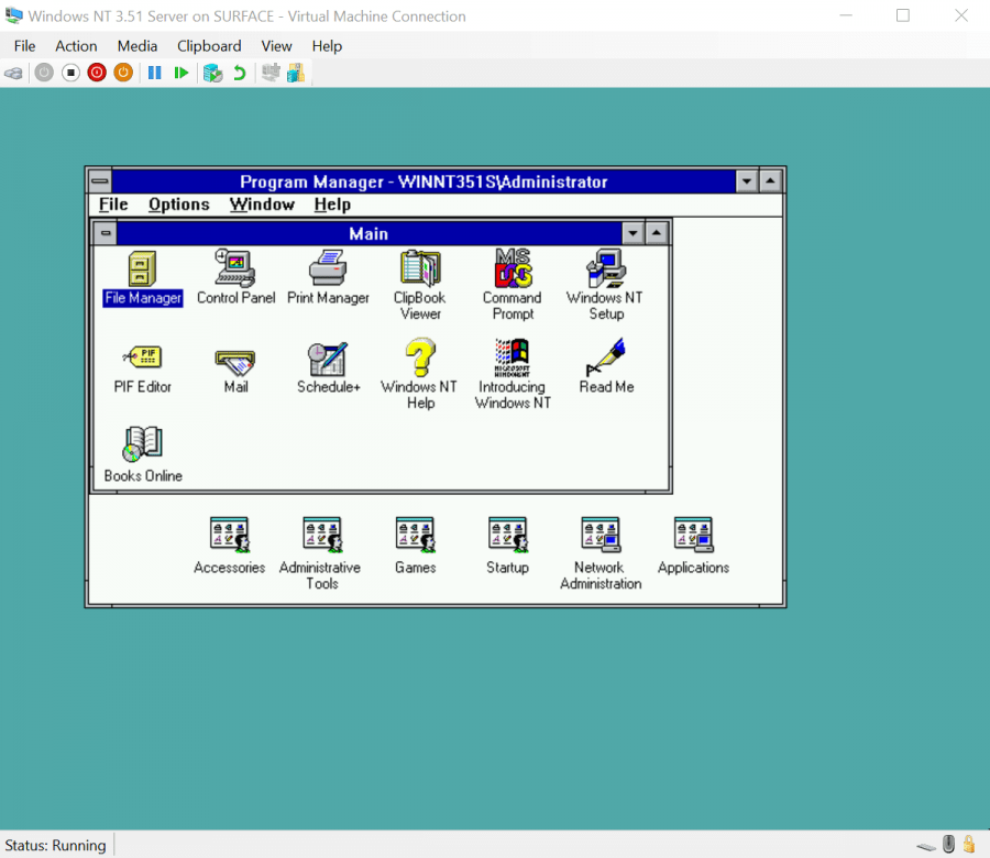 Windows NT 3.51 on Hyper-V