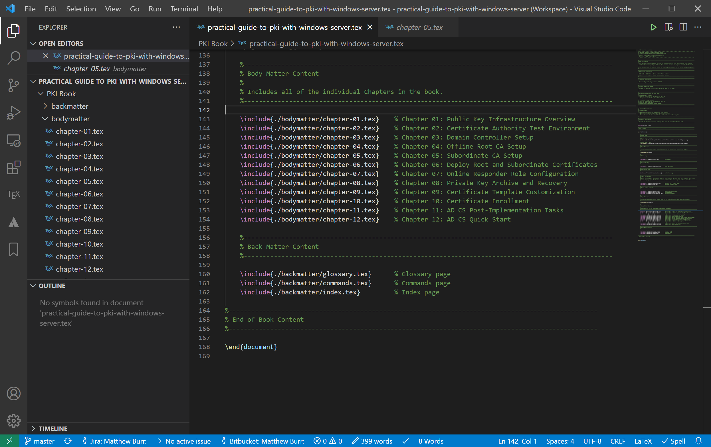 VS Code with all LaTeX and Atlassian extensions.