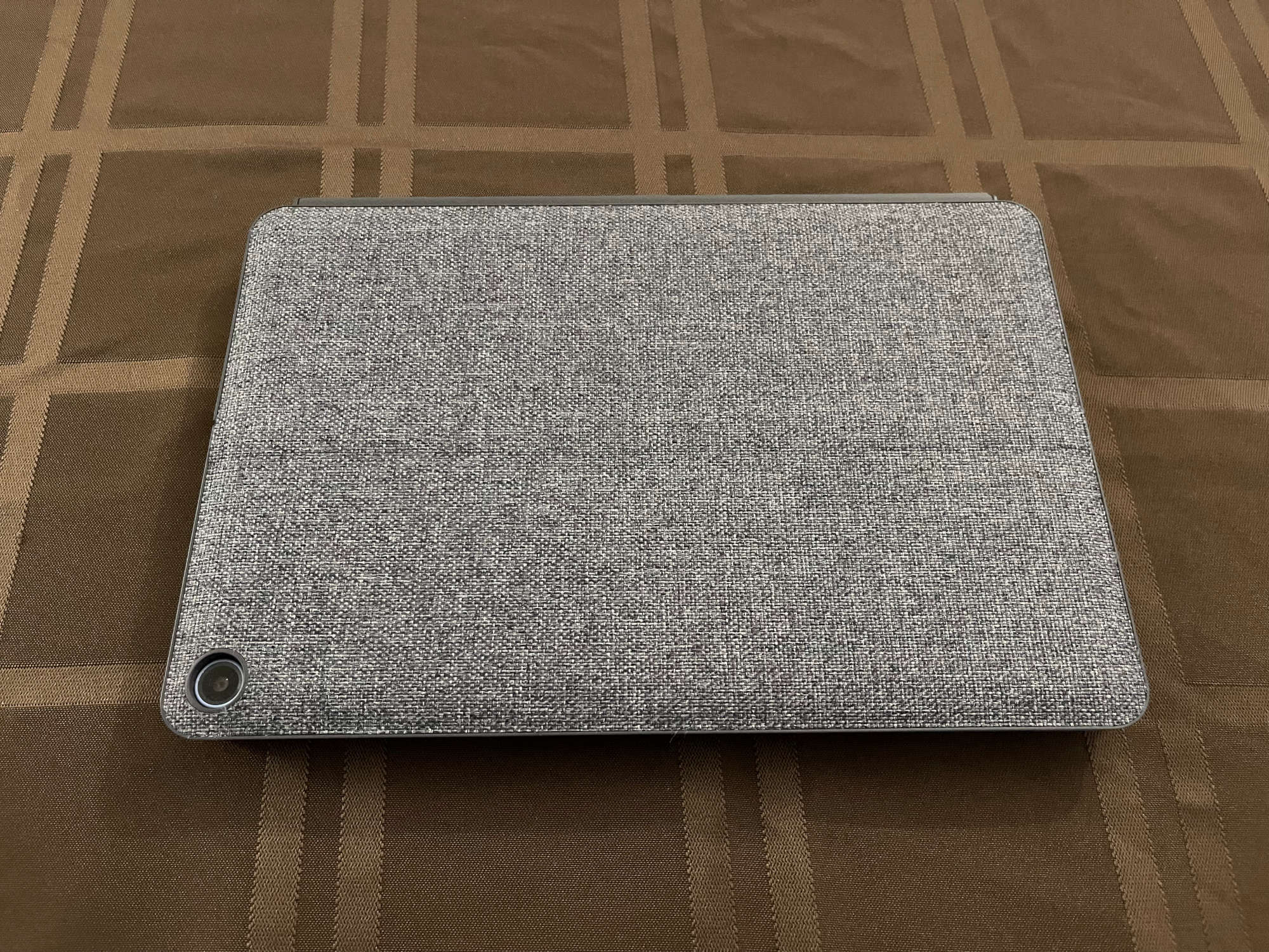 The Lenovo Chromebook Duet tablet (closed).