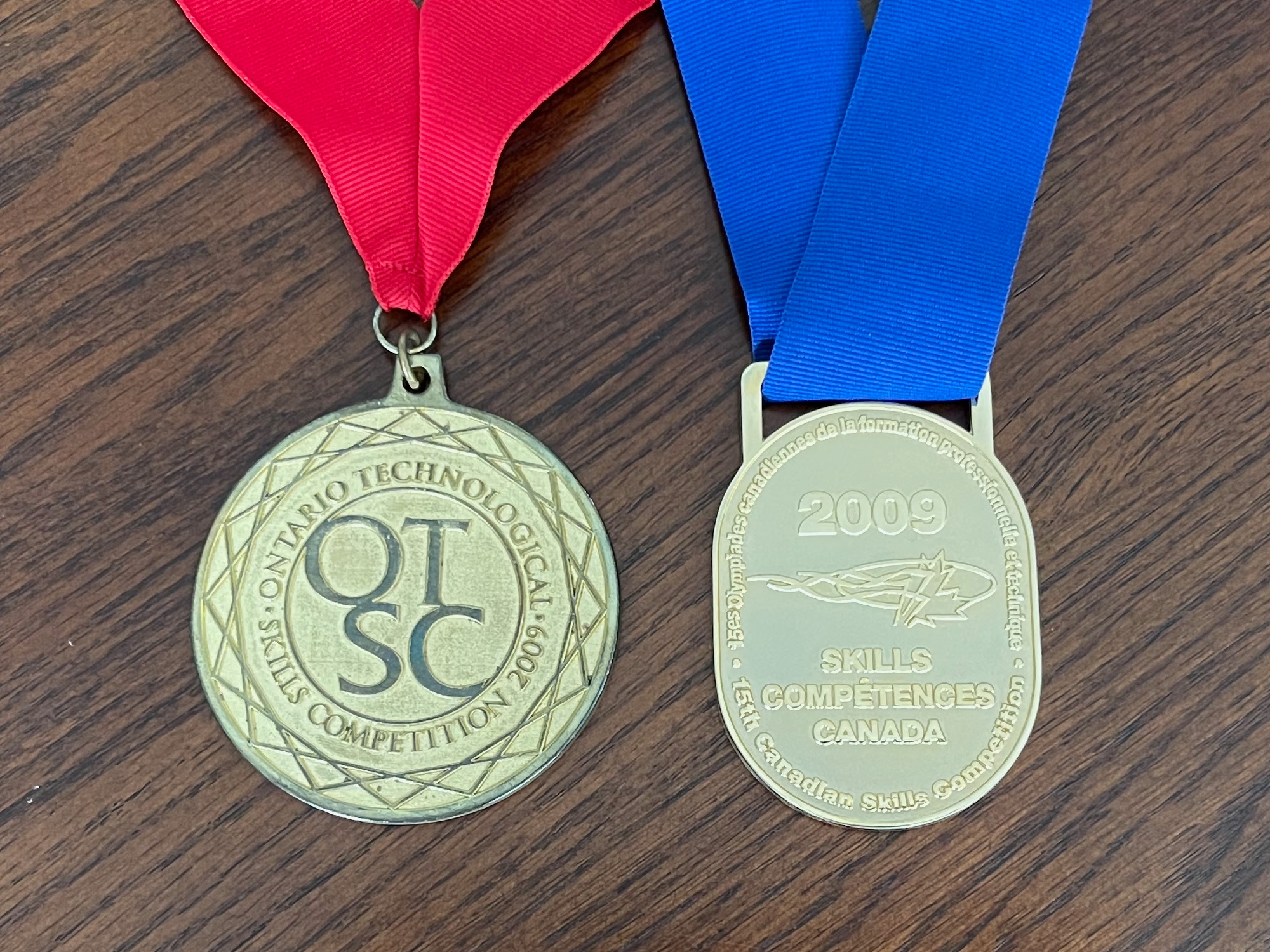 Skills Ontario and Skills Canada Gold Medals (2009).