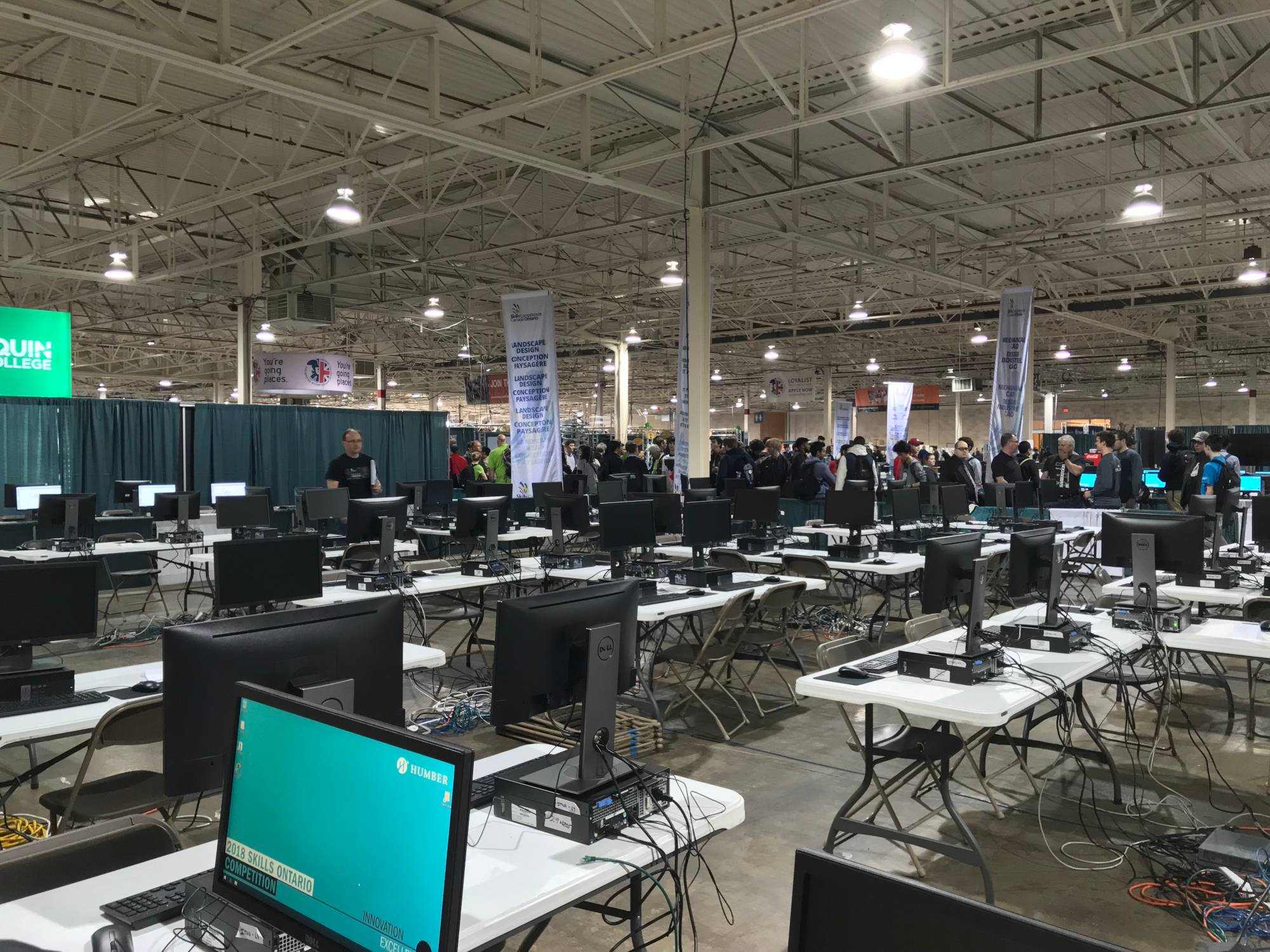 Skills Ontario 2018 Competition. IT Network Systems Administration competition area.