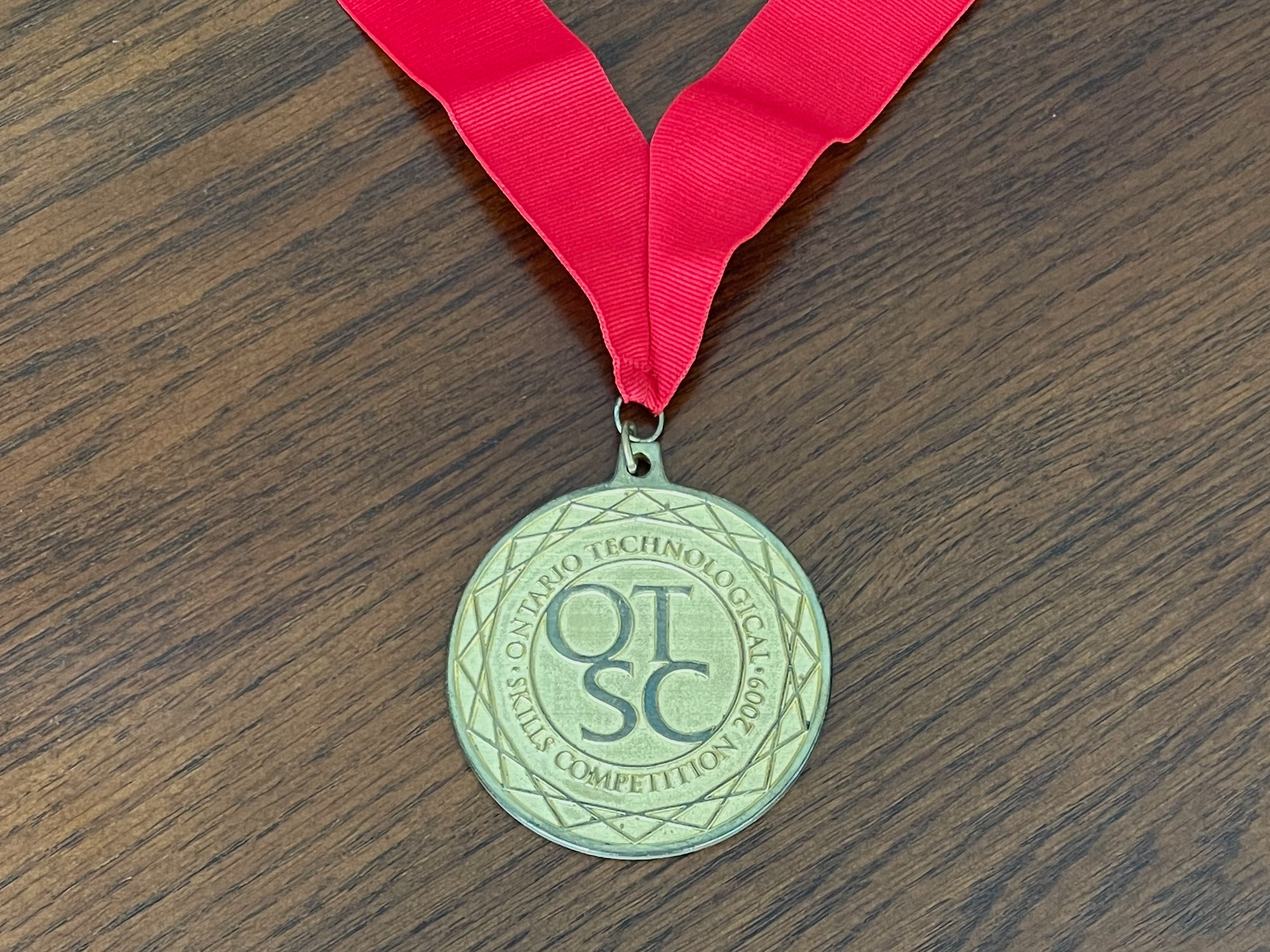 Skills Ontario 2009 Gold Medal. OTSC stands for Ontario Technical Skills Competition.